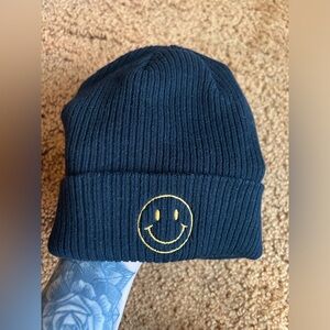 🌿Organic Cotton Cute Smiley Face Beanie Hat 🙂 Unisex One Size Fits Most